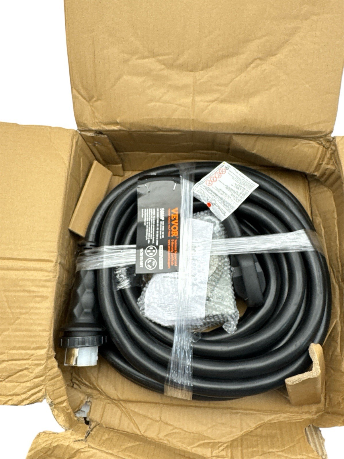 VEVOR 50 ft. 50 Amp 125V Generator Extension Cord w/Twist Lock & Inlet Box (114) VEVOR 50 ft. 50 Amp 125V Generator Extension Cord w/Twist Lock & Inlet Box (114)