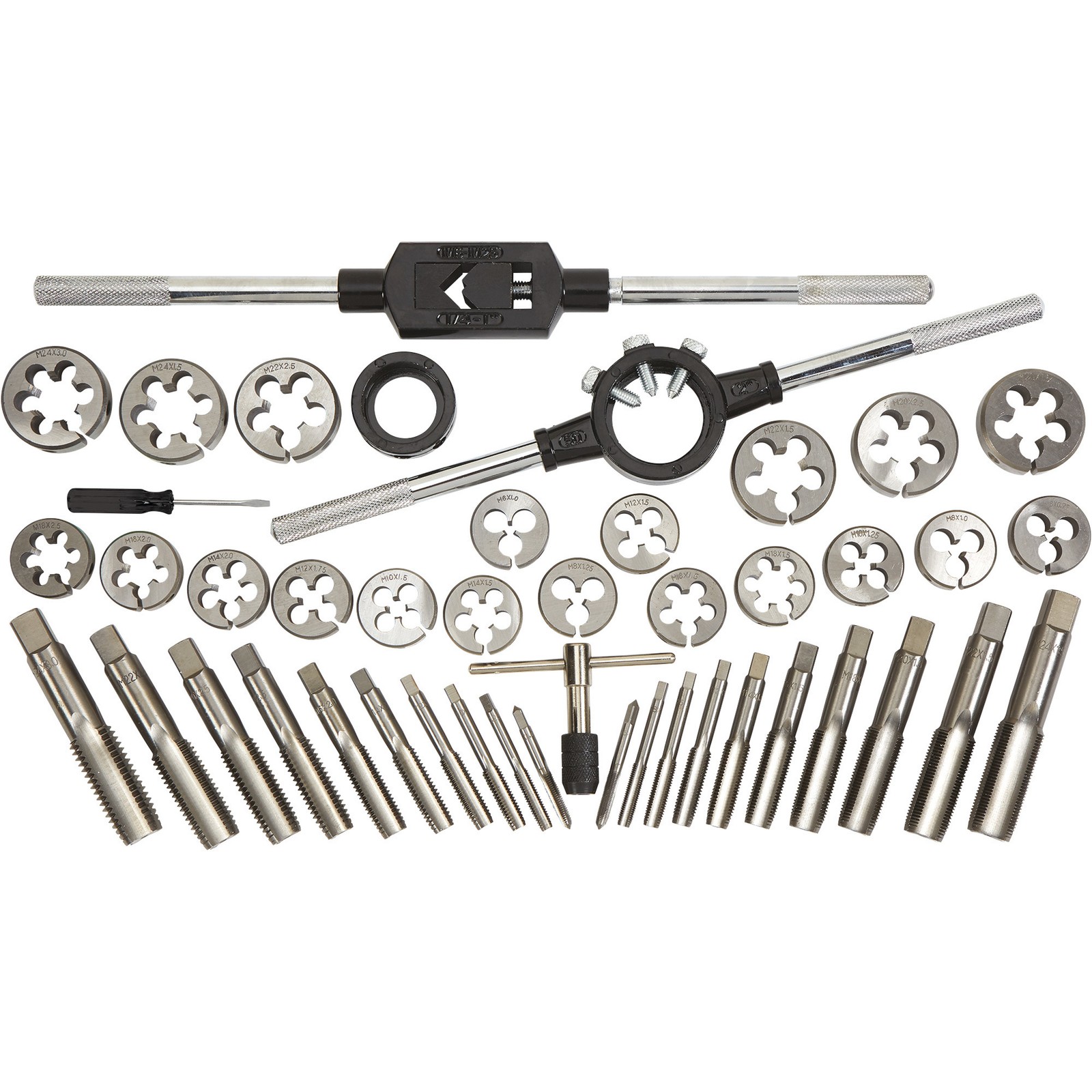 Klutch Metric Tap & Die Set, 45-Pc., 20 Taps, 20 Adjustable Dies, Heat-Treated Klutch Metric Tap & Die Set, 45-Pc., 20 Taps, 20 Adjustable Dies, Heat-Treated