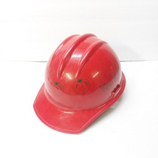 Vintage 1980s Custom Vegetable Print Bullard Red Safety Hard Hat Model 3000 picture