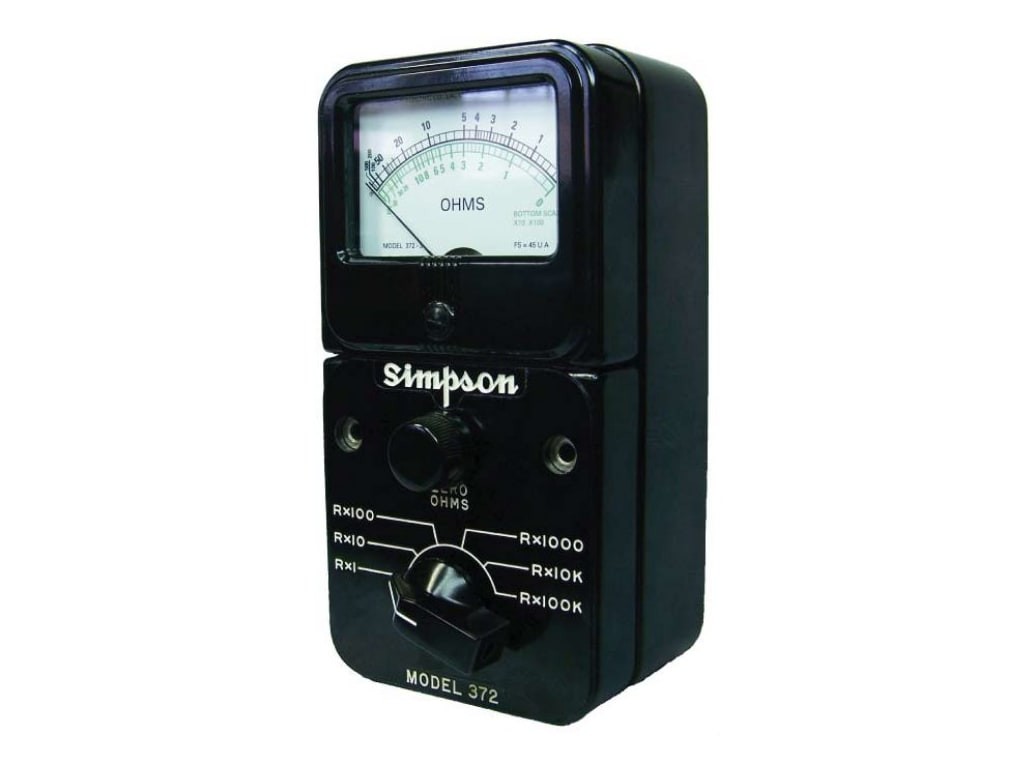 Simpson 372-3 Model 372 Series 3 Ohmmeter (0.2 Ohms to 50 MegOhms) Simpson 372-3 Model 372 Series 3 Ohmmeter (0.2 Ohms to 50 MegOhms)