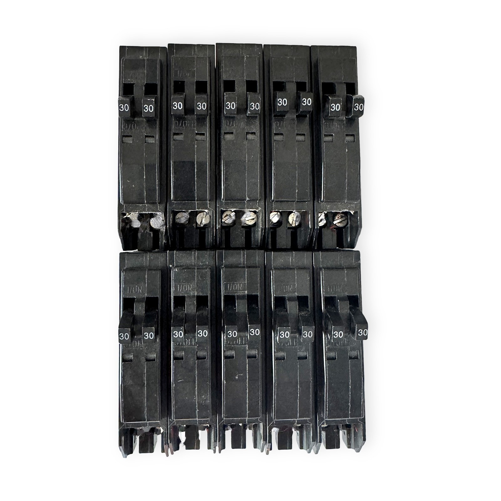 Square D QOT3030 QO Tandem Breaker 30/30A Lot of 10 Twin 1-Pole QOT Used