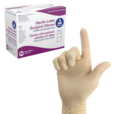 Sterile Disposable Latex Surgical Gloves, Powder-Free, Packaged in Pairs, Medica picture