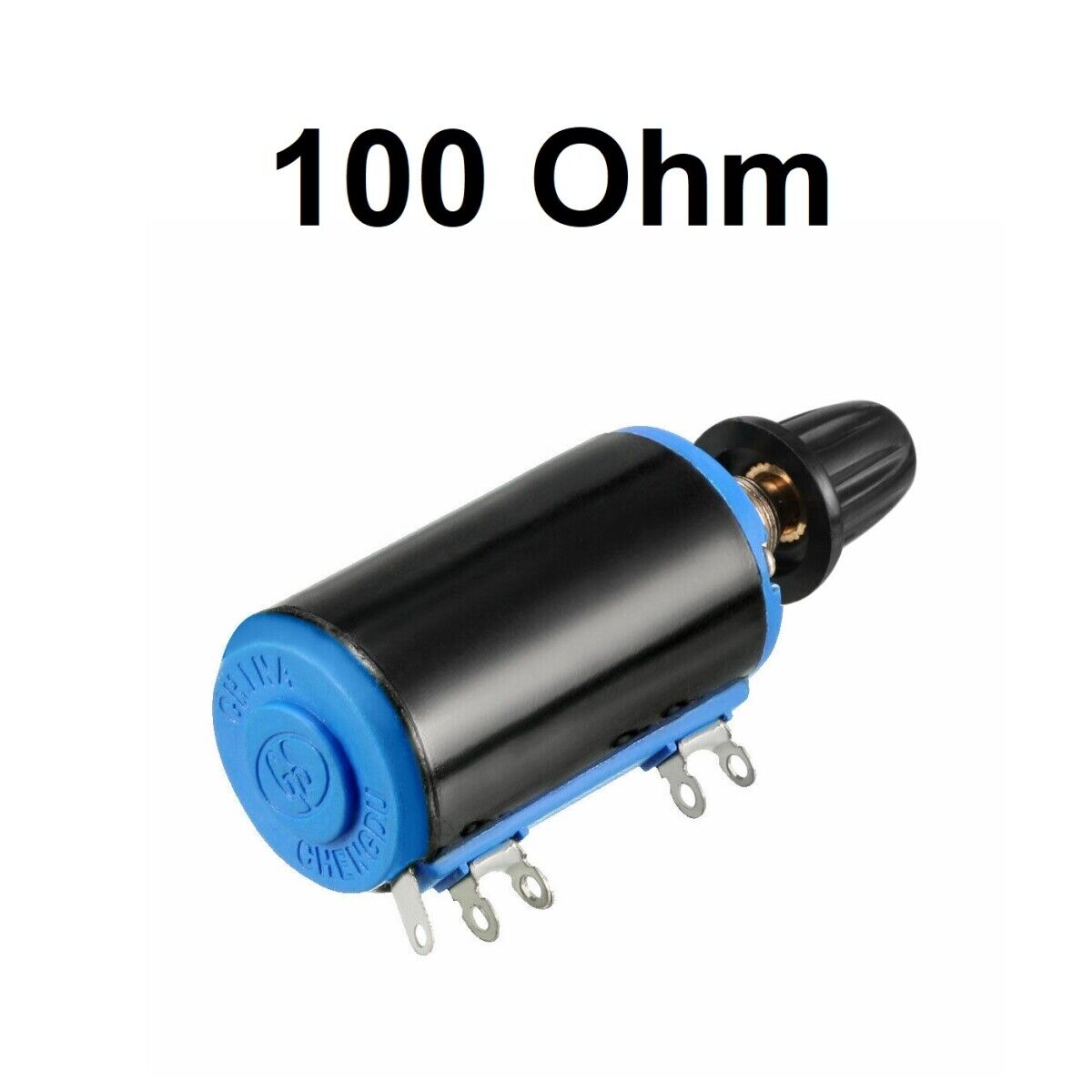 2x 100-100K Ohm Rotary Potentiometer Wirewound Precision Multi-Turn Dial NO Knob