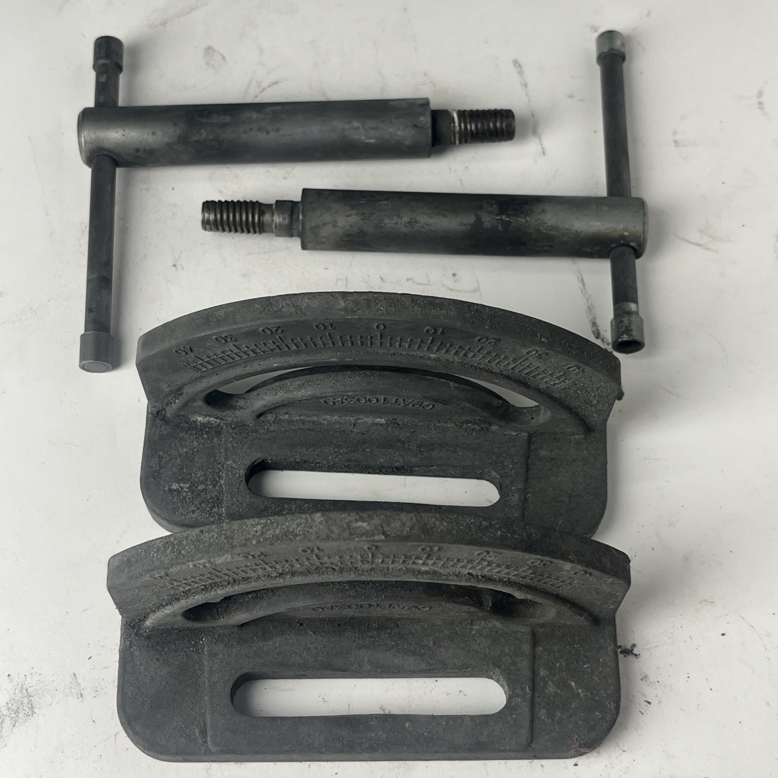 Vintage Baldor Model 500 Carbide Tool Grinder Table Tilt Brackets & Lock Handles Vintage Baldor Model 500 Carbide Tool Grinder Table Tilt Brackets & Lock Handles