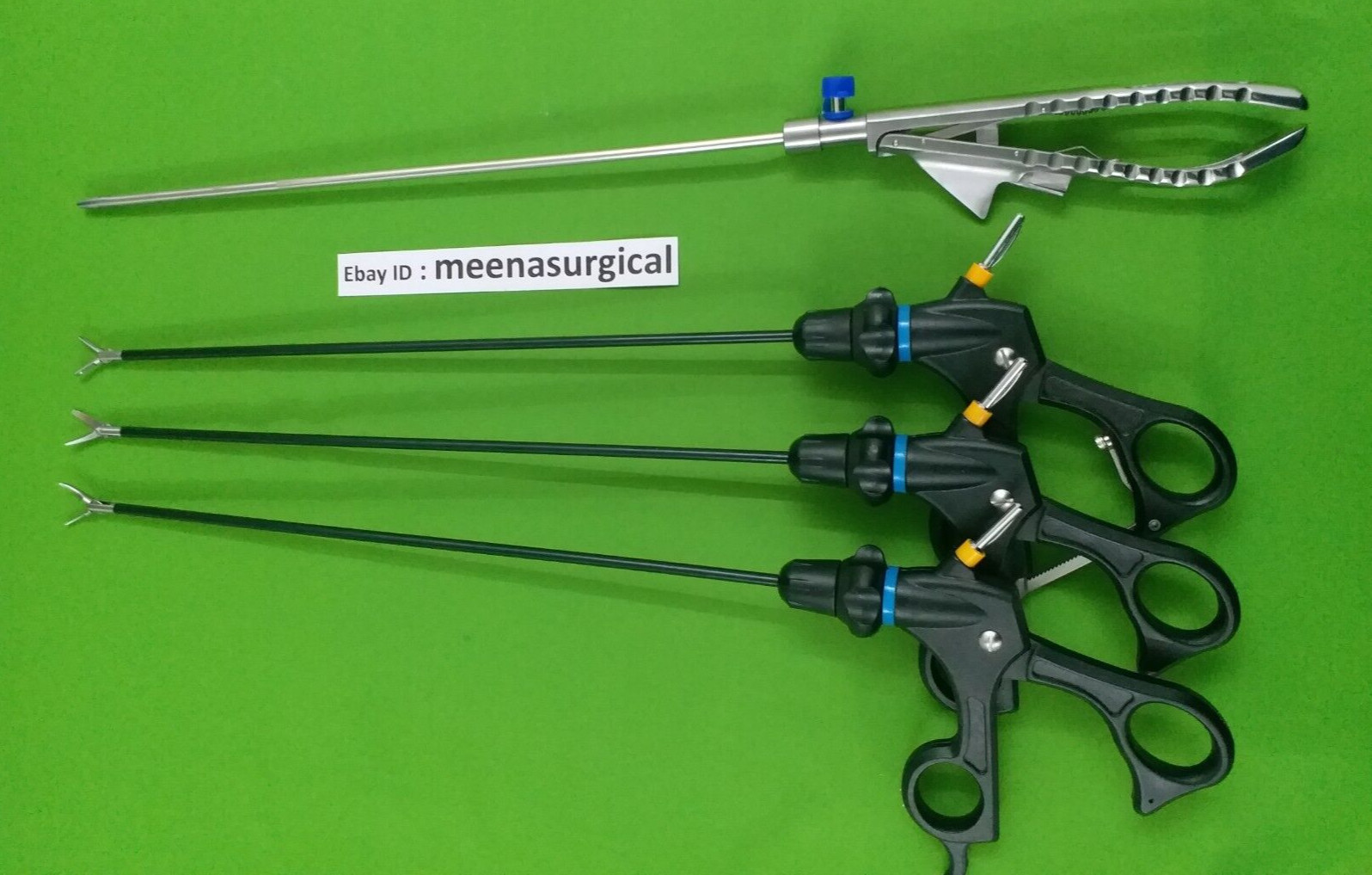 4 PC Laparoscopic Set Needle Holder 5mmx330mm Endoscopy Surgical Instruments 4 PC Laparoscopic Set Needle Holder 5mmx330mm Endoscopy Surgical Instruments