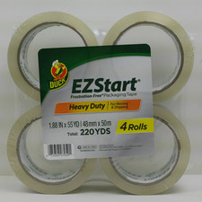 Duck Brand EZStart Heavy Duty Packing Tape Refill, 4 Rolls, 1.88 In x 55 Yd picture