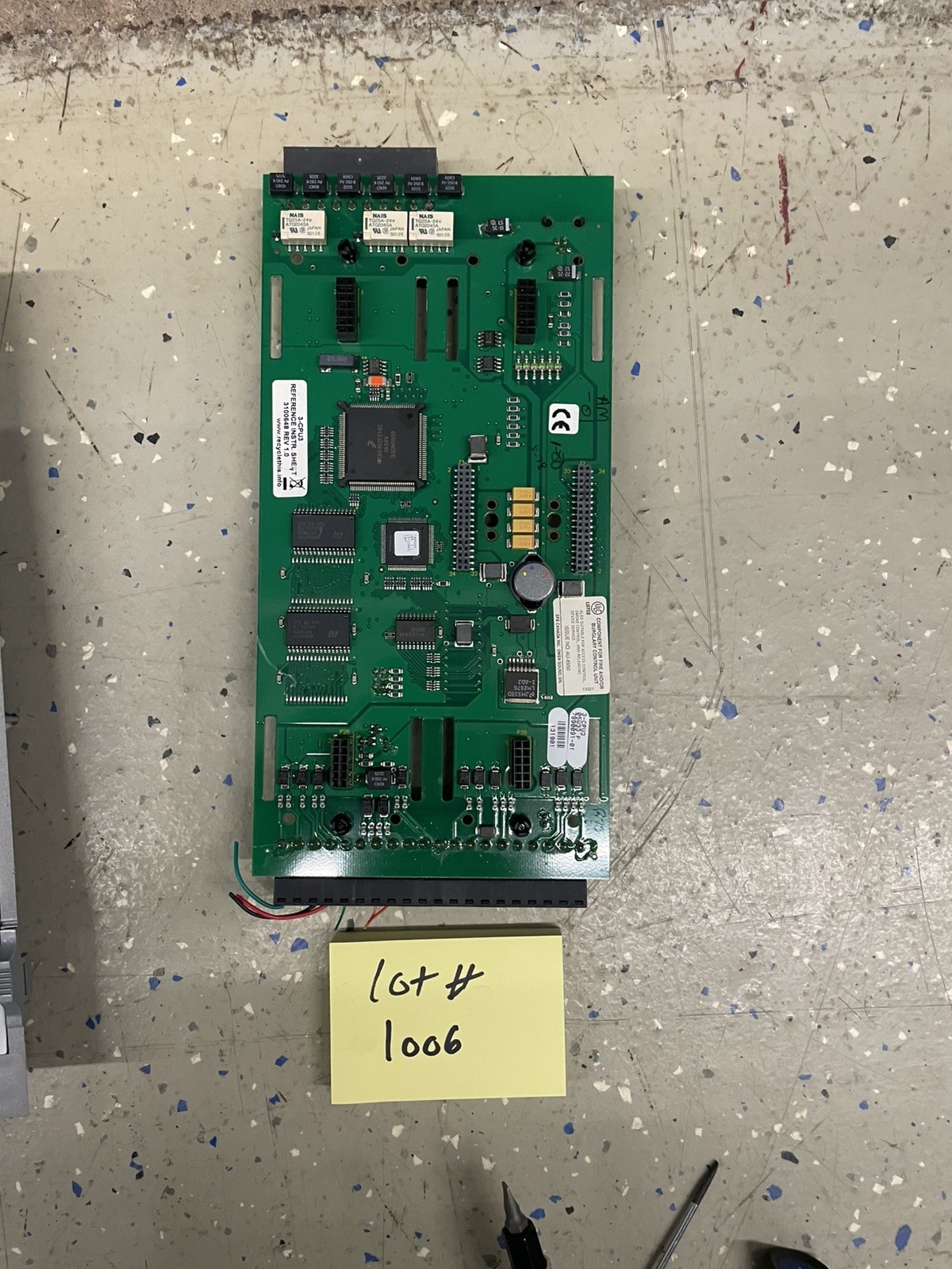 Edwards EST 3-CPU3 Central Processor Unit lot# 1006 Edwards EST 3-CPU3 Central Processor Unit lot# 1006