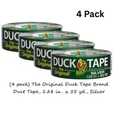 (4 pack) The Original Duck Tape Brand Duct Tape, 1.88 in. x 55 yd, Silver picture