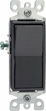 Leviton Decora 15 Amp Single-Pole AC Quiet Switch, Black 5601-2ES picture