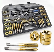 Azuno 60PCS Metric&SAE Tap and Metric & SAE, 60-pieces Titannium Coated  picture