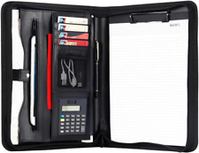 Padfolio Business Leather Portfolio Zippered Notebook Binder Office Organizer picture
