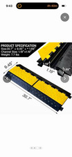 Yellow/Black Cable Protector Ramp Speed Bump 30.7 x 9.45 x 1.69, 7lb picture