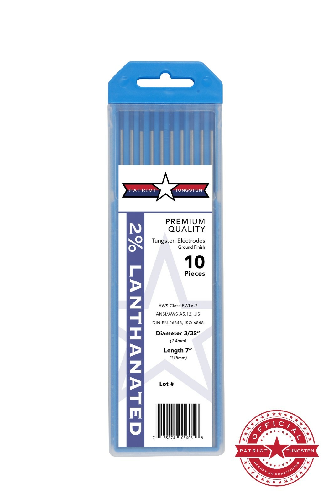 2% Lanthanated TIG Welding Tungsten Electrodes 3/32” Blue,EWLa-2 Free Quick-Ship 2% Lanthanated TIG Welding Tungsten Electrodes 3/32” Blue,EWLa-2 Free Quick-Ship