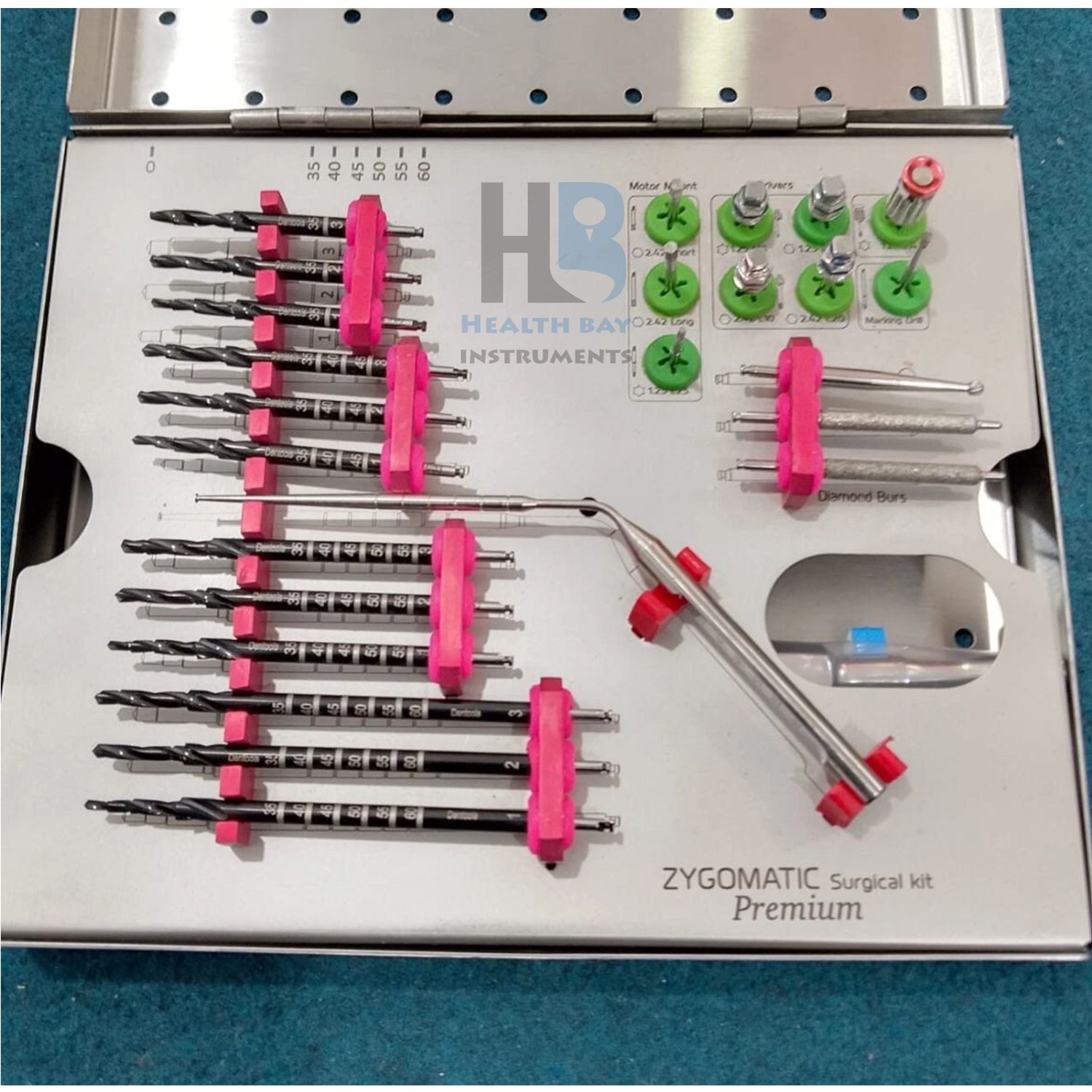 Zygomatic Surgical Kit Premium Implant Drill & Driver Set Dental