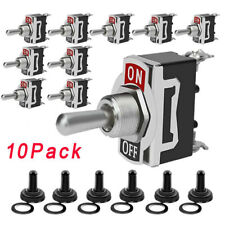 10Pcs 12V Heavy Duty Toggle Flick Switch ON/OFF Car Dash Light Metal SPST New picture