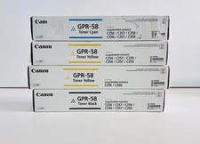 4 Genuine Canon iRAC256/C259/C257 Cyan, Yellow & Black Toners GPR-58 CYYK picture