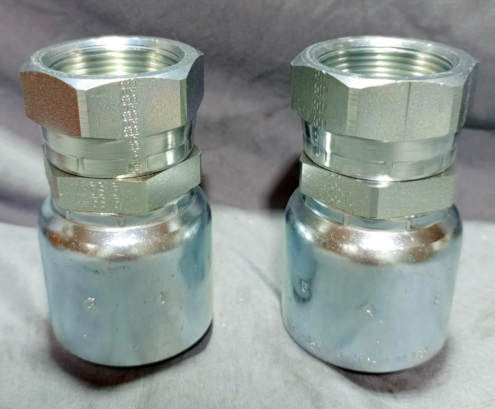 Lot Of 2 Parker 10643-20-20 Fluid Connectors