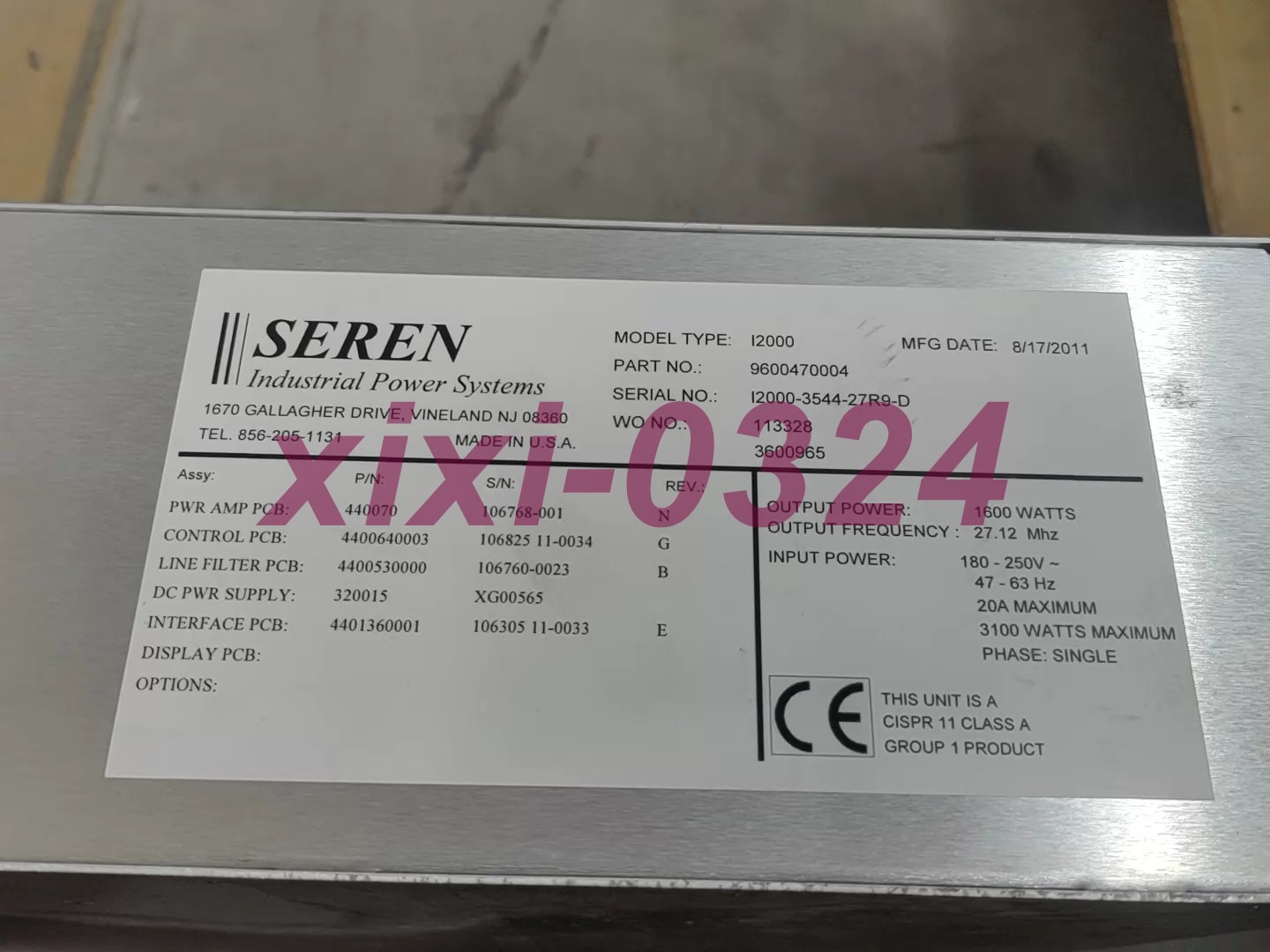 1PCS  SEREN  9600470004  IPS RF power supply  DHL shipping