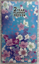 2023-2024 2-Year Calendar Monthly Pocket Planner 3x6 4x6 Pastel Flowers picture