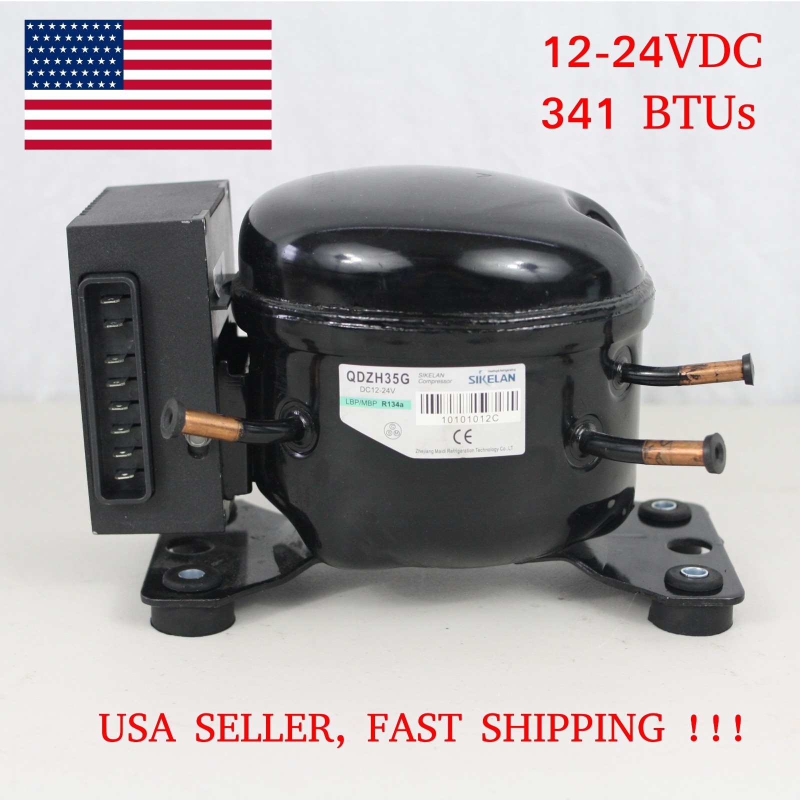 12V 24V DC Refrigeration Compressor Fridge Freezer Marine Solar QDZH35G R134a 12V 24V DC Refrigeration Compressor Fridge Freezer Marine Solar QDZH35G R134a