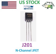 20PCS Genuine FairChild J201 JFET N-Channel 50 mA 40V TO-92 Transistor, USA Stoc picture