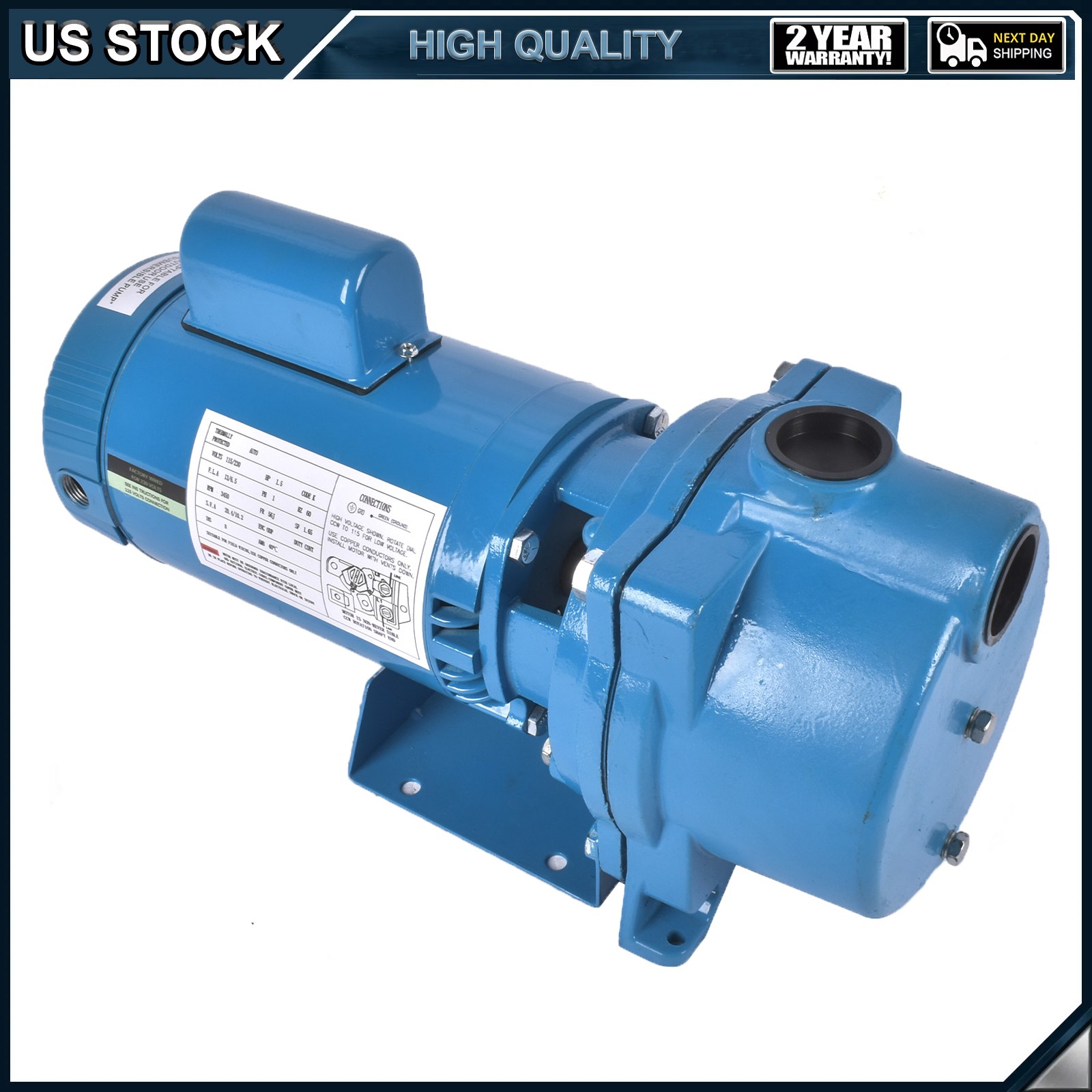 GT15 1.5 HP Self-Priming Irrigator Centrifugal Pump 115/230 Volt Single Phase GT15 1.5 HP Self-Priming Irrigator Centrifugal Pump 115/230 Volt Single Phase