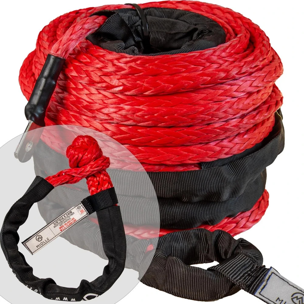 MiolleGear Synthetic Winch Rope Metal Free 3/8
