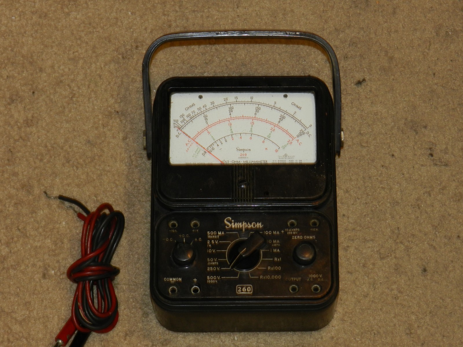 SIMPSON Model 260 Series 6 Analog Multimeter TESTED WORKS **READ** SIMPSON Model 260 Series 6 Analog Multimeter TESTED WORKS **READ**