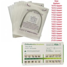 Dental Orthodontic Braces Brackets Mini Roth.022 345 Hook/Arch Wire Nature picture