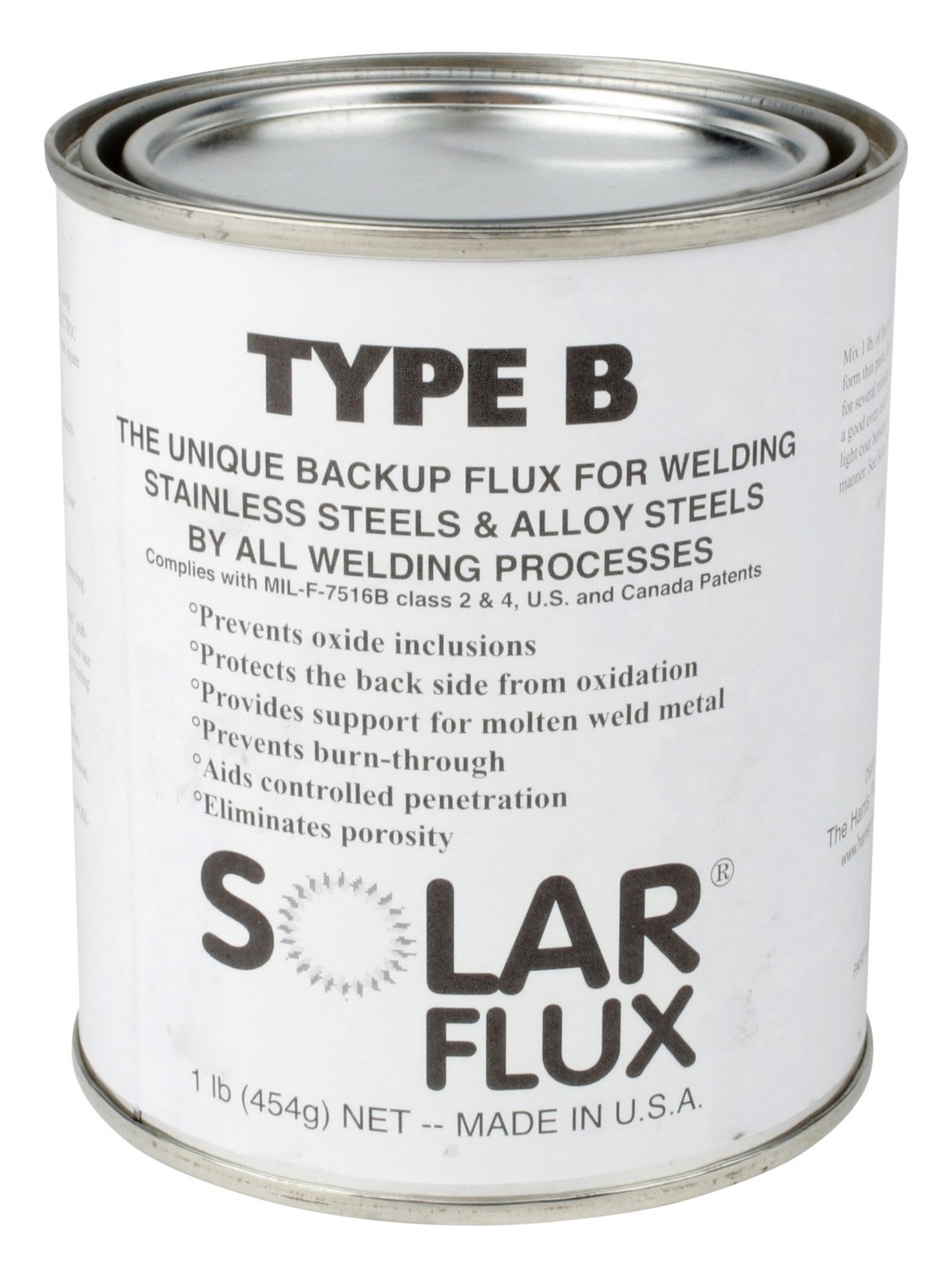 Harris Solar Flux Type B, 1 Lb - S0FB01 Brazing Flux Harris Solar Flux Type B, 1 Lb - S0FB01 Brazing Flux