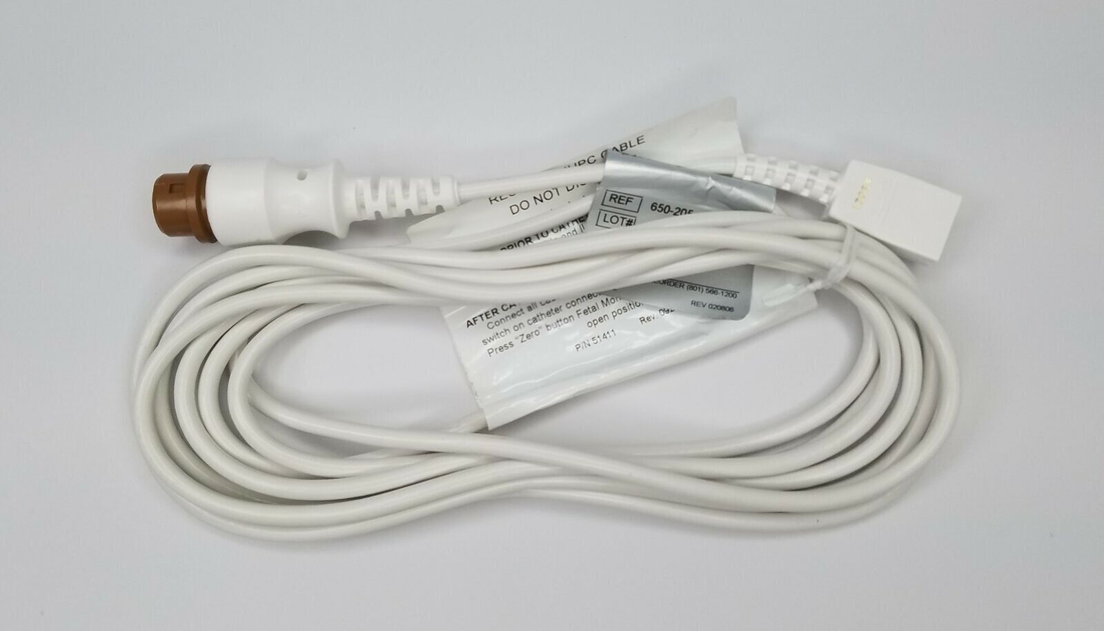 Utah Medical 650-205 Reusable Intrauterine Pressure Monitor Interface Cable New Utah Medical 650-205 Reusable Intrauterine Pressure Monitor Interface Cable New