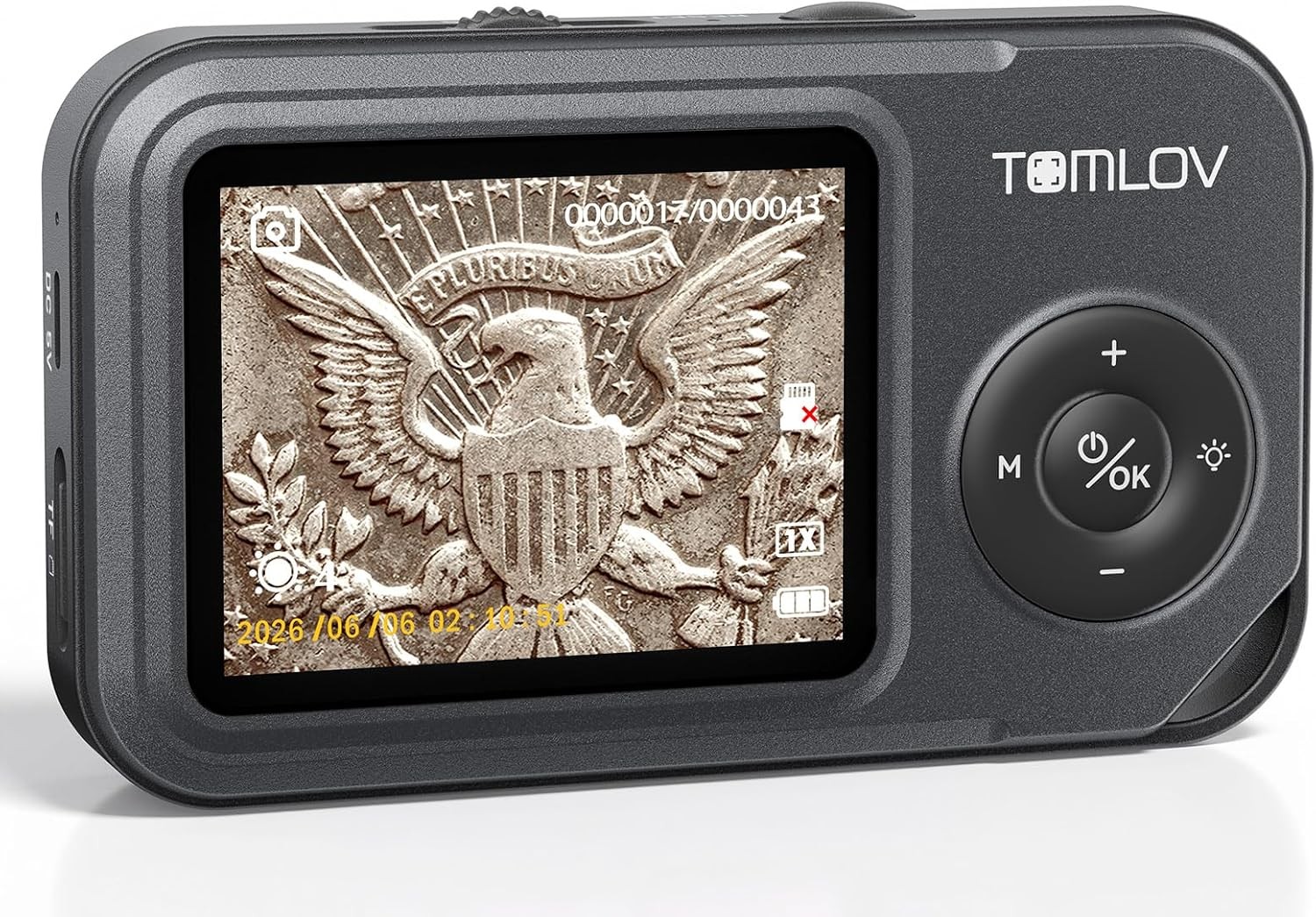 TOMLOV Portable Digital Microscope Miniscope Jewelry Loupe fr Kids Coins Viewing TOMLOV Portable Digital Microscope Miniscope Jewelry Loupe fr Kids Coins Viewing