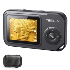 Portable TOMLOV Microscope Adjustable Focus LED Light for Coin Stamp Collection picture