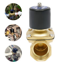 Electric Solenoid Valve Brass Water Air Gas Normally Closed 2-inch NPT AC110V picture
