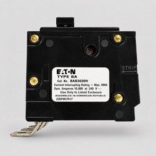 Eaton BAB3030H Circuit Breaker 30A 3 Pole 240V Type BA Bolt-On 10kAIC HACR picture