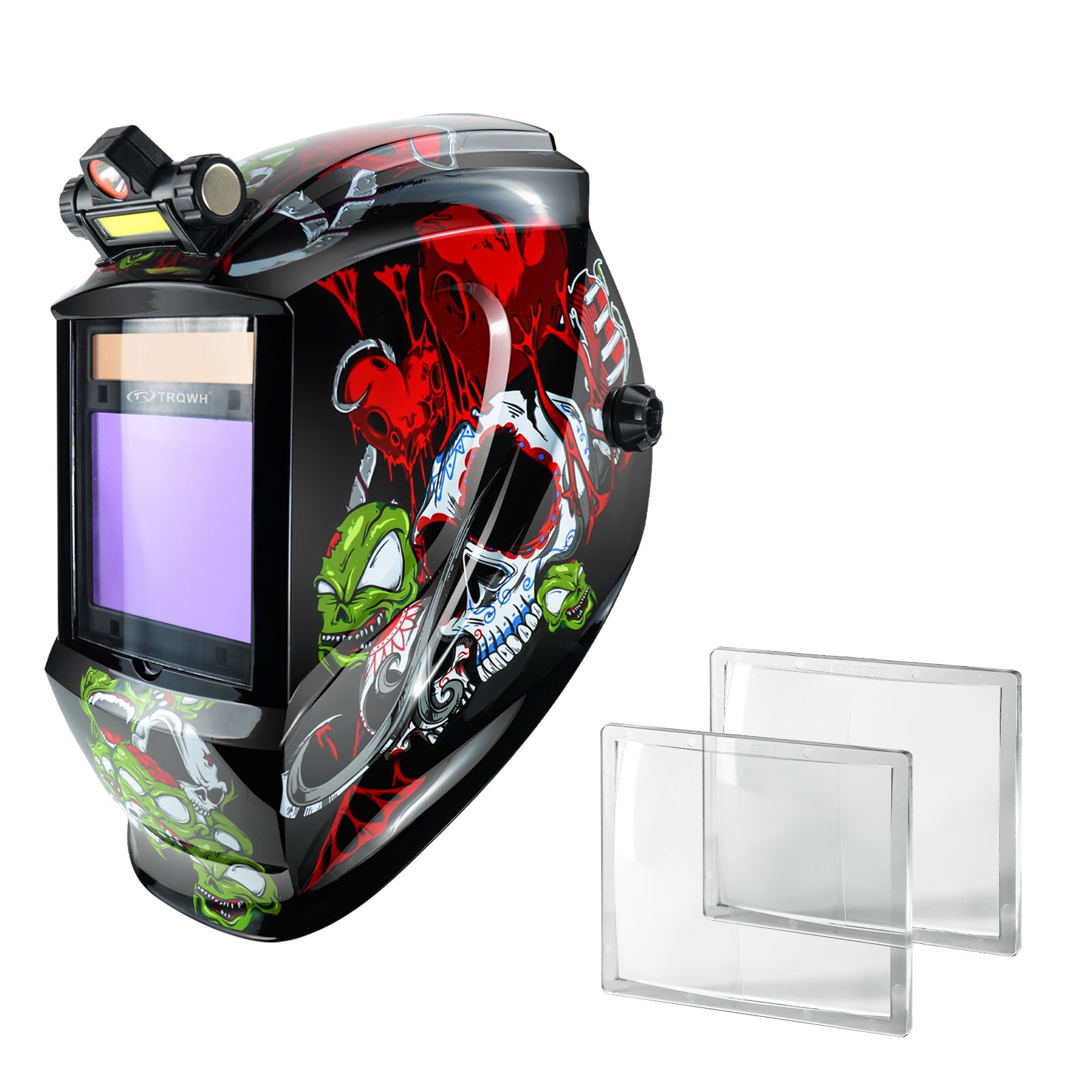 TRQWH Solar Auto Darkening True Color Welding Helmet & Magnifying Lens TRQWH Solar Auto Darkening True Color Welding Helmet & Magnifying Lens