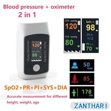 ZANTHARI New 2 in 1 Smart Pulse Fingertip Oximeter with Blood Presure SpO2 picture