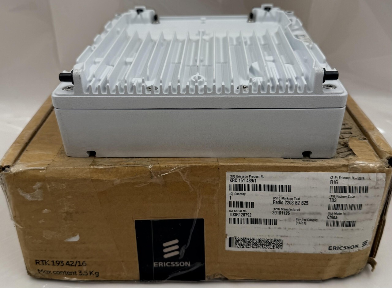 ERICSSON RADIO 2203 B2 B25 KRC 161 489/1 RAINPROOF IP65 LTE 4G OUTDOOR RADIO ERICSSON RADIO 2203 B2 B25 KRC 161 489/1 RAINPROOF IP65 LTE 4G OUTDOOR RADIO