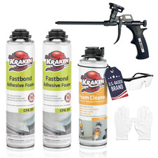 Kraken Bond Fastbond Adhesive Gun Foam 24oz  2 Pack – Gun Included Set picture