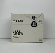TDK CDRW80FXM*M Rewritable CDs CD-RW Blank Data Discs 80min 1-4X 700MB 9 EA NEW picture