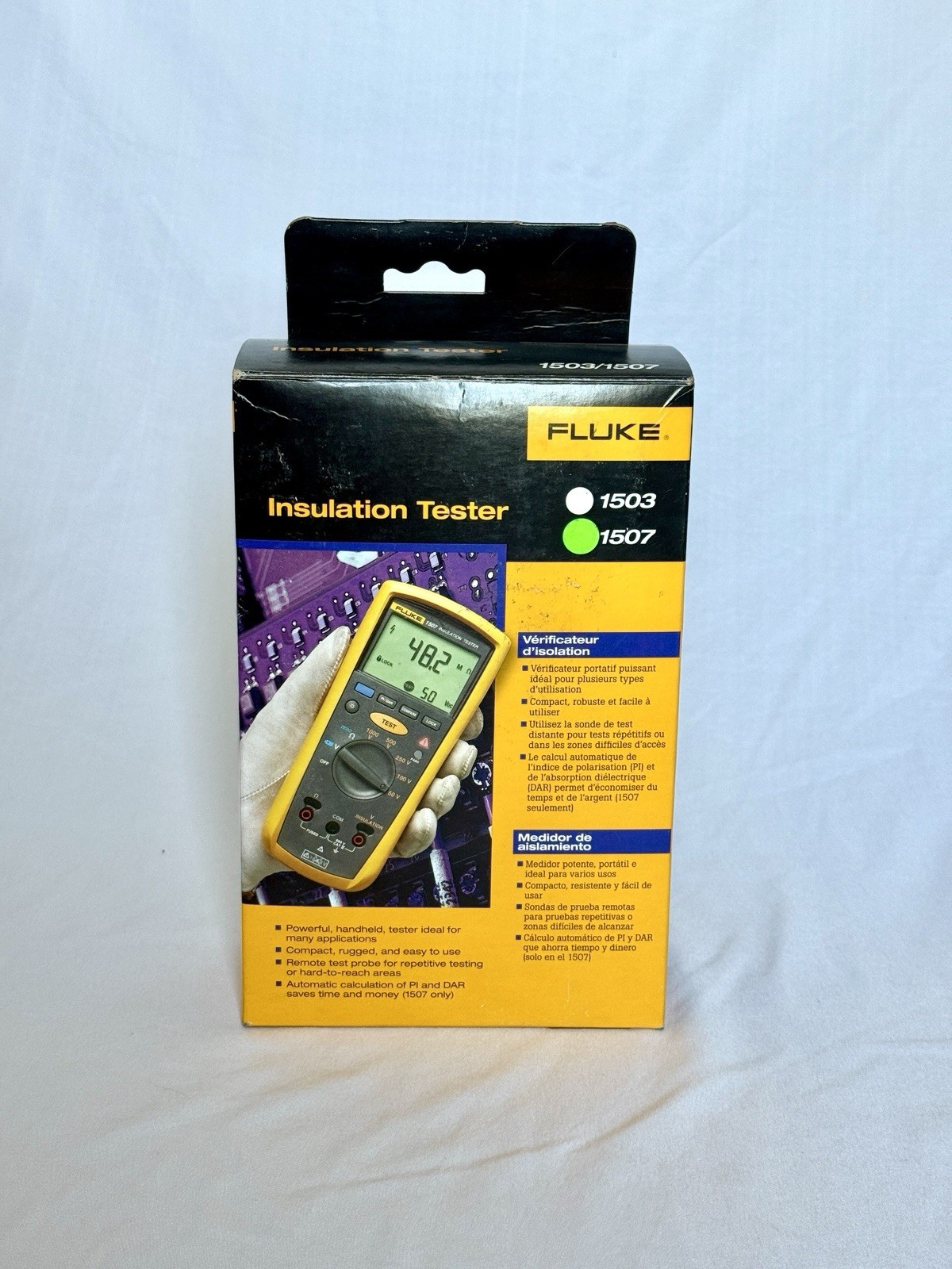 New Open Box Fluke 1507 Insulation Tester Complete With Accessories New Open Box Fluke 1507 Insulation Tester Complete With Accessories