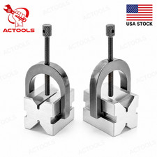 New Precision Engineers All Steel V  Blocks Clamp Set Vee  Block Matched Pair picture