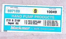 Blackmer 697189/10049 Hand pump repair kit for models 210 and 210F NEW picture