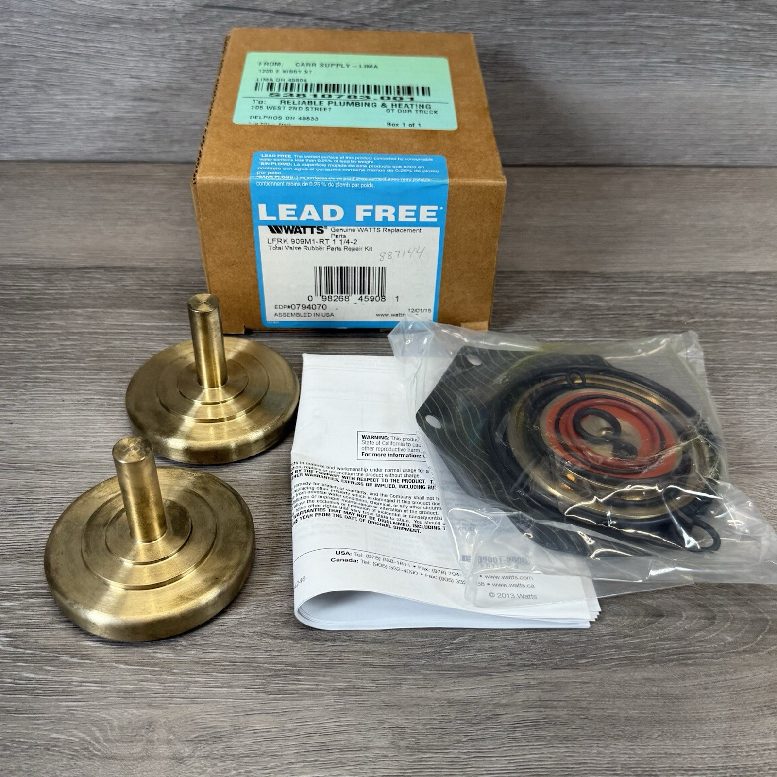 Watts Lead Free LFRK 909M1-RT 1 1/4-2 in Total Rubber Kit for RPZ Watts Lead Free LFRK 909M1-RT 1 1/4-2 in Total Rubber Kit for RPZ