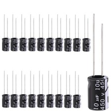 20Pcs Electrolytic Capacitor 10uF with Aluminum Radial Leads 10UF-450V-13X20 picture