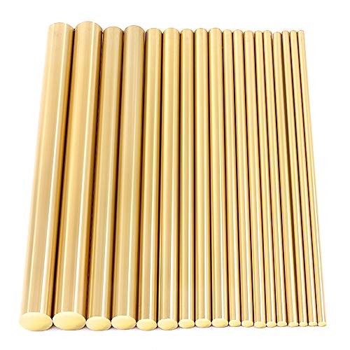 Swpeet 18Pcs Assorted Brass Solid Round Rod Lathe Bar Stock Kit, Diameter Swpeet 18Pcs Assorted Brass Solid Round Rod Lathe Bar Stock Kit, Diameter
