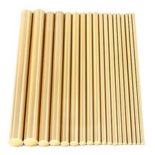 Swpeet 18Pcs Assorted Brass Solid Round Rod Lathe Bar Stock Kit, Diameter picture