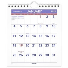 AT-A-GLANCE 2026 Wall Calendar, 6-1/2
