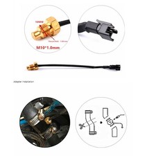 Motorcycle Water Temperature Gauge Ultra Thin LCD Display ABS Housing Water TPNV picture