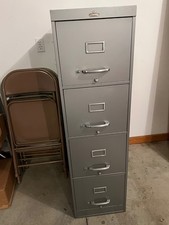 Vintage 4 Drawer All-steel Industrial ASE Mid Century Modern File Cabinet picture